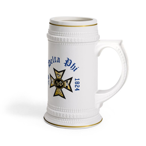 Printify Delta Phi Collectors Crest & Year Ceramic Stein Tankard