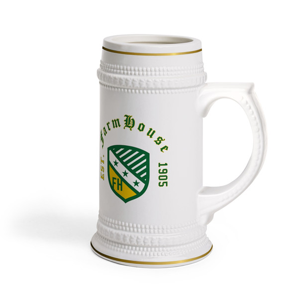 Farmhouse Collectors Crest & Year Ceramic Stein Tankard