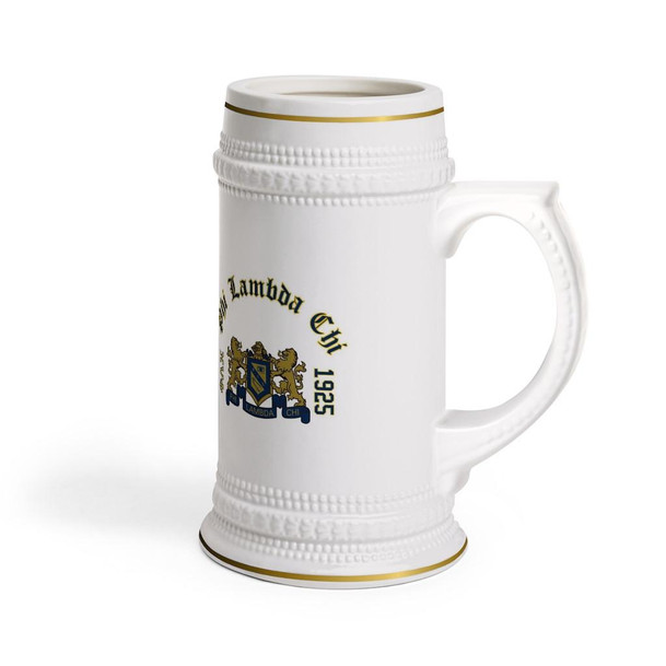 Printify Phi Lambda Chi Collectors Crest & Year Ceramic Stein Tankard 