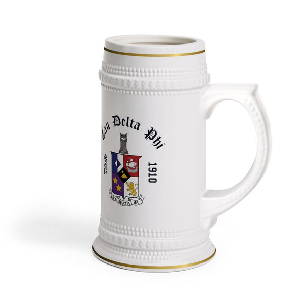Printify Tau Delta Phi Collectors Crest & Year Ceramic Stein Tankard