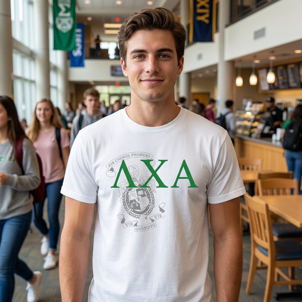 Lambda Chi Alpha Greek Crest Cotton Tee