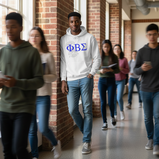 Phi Beta Sigma Crest World Famous Hooded Sweatshirt
