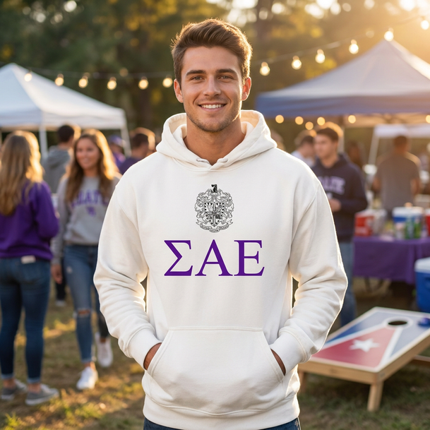 Sigma Alpha Epsilon Crest World Famous Hooded Sweatshirt