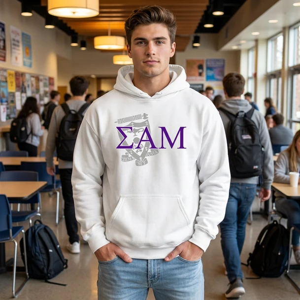 Sigma Alpha Mu Crest World Famous Hooded Sweatshirt