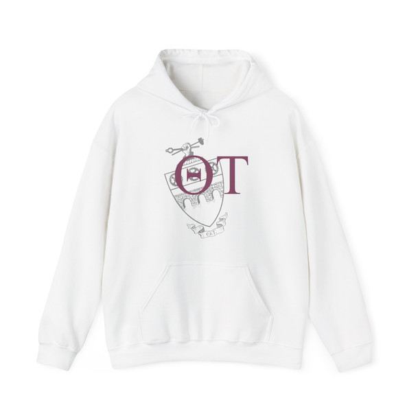 Theta Tau Crest World Famous Hooded Sweatshirt