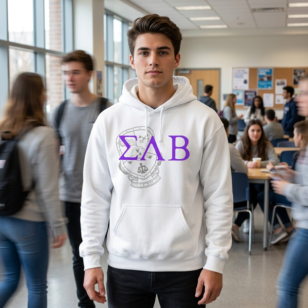 Sigma Lambda Beta Crest World Famous Hooded Sweatshirt