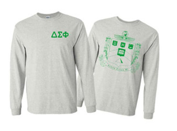 Delta Sigma Phi World Famous Crest Long Sleeve T-Shirt