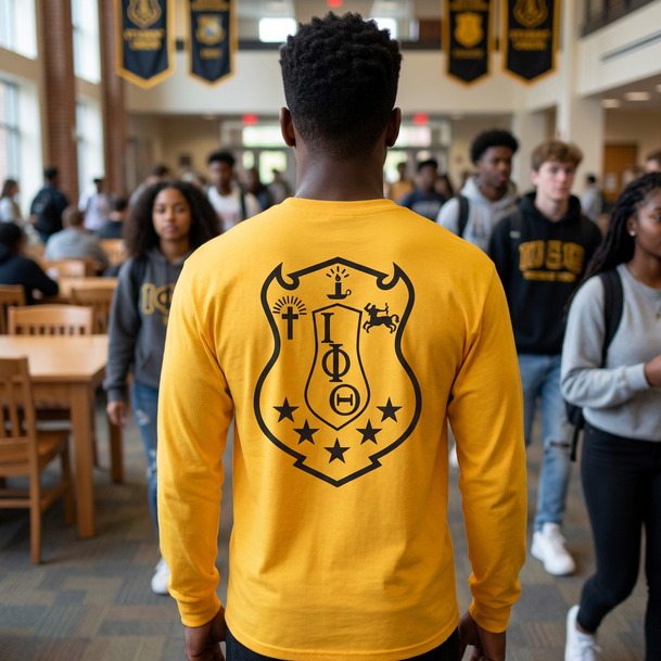 Iota Phi Theta World Famous Crest Long Sleeve T-Shirt