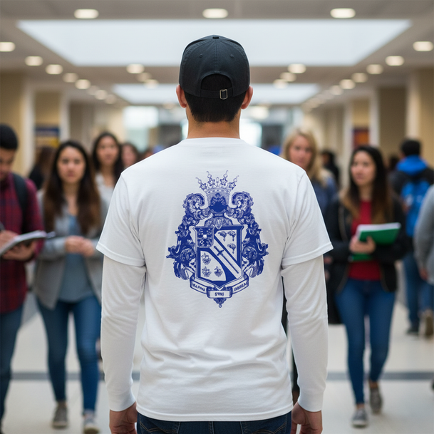 Alpha Phi Omega World Famous Crest Tee