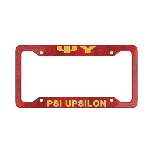 Psi Upsilon License Plate Frame