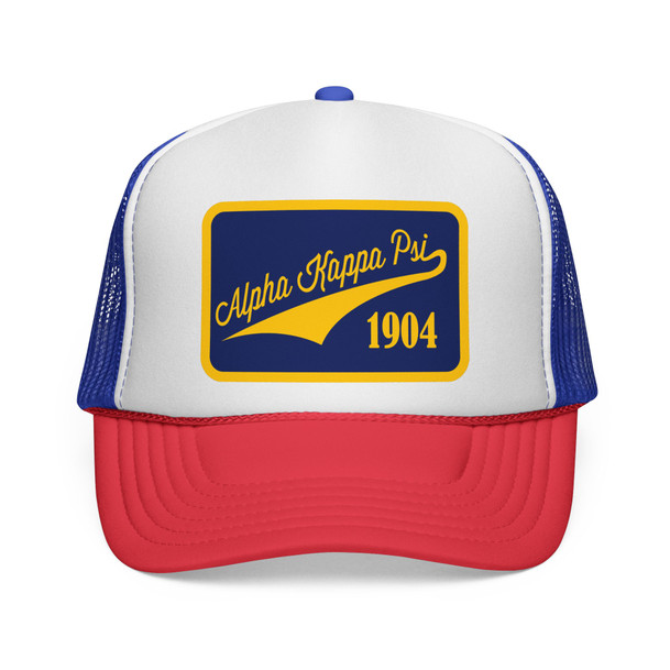 Alpha Kappa Psi Tail Patch Design Trucker Hats