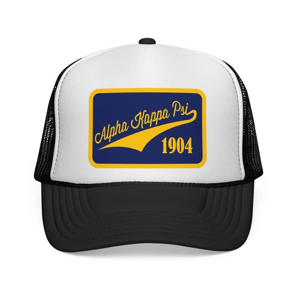 Alpha Kappa Psi Tail Patch Design Trucker Hats