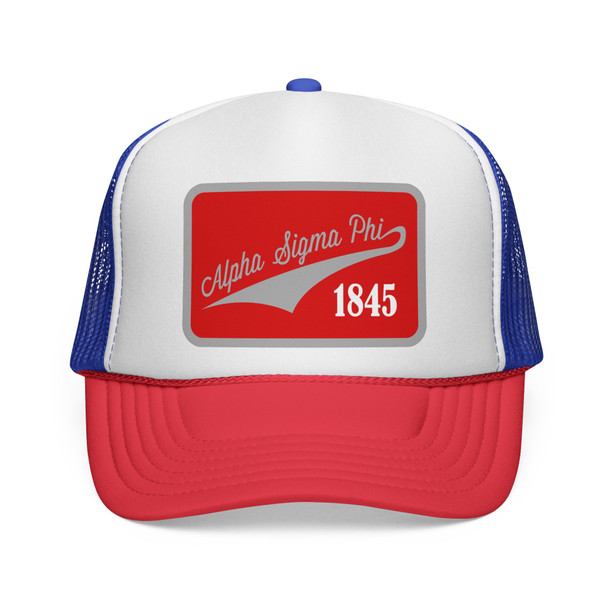 Alpha Sigma Phi Tail Patch Design Trucker Hats