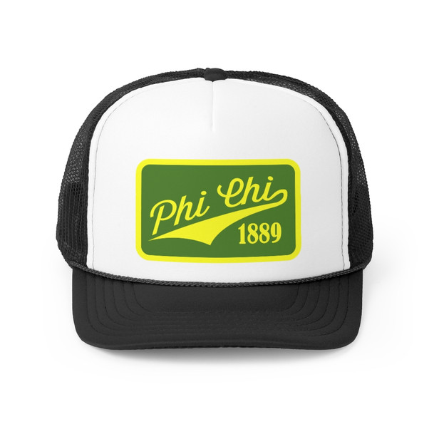Phi Chi Tail Patch Design Trucker Hats