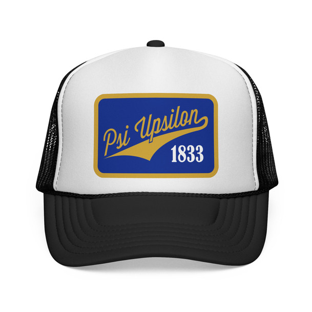 Psi Upsilon Tail Patch Design Trucker Hats