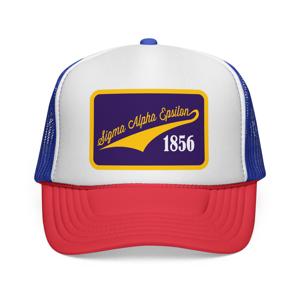Sigma Alpha Epsilon Tail Patch Design Trucker Hats