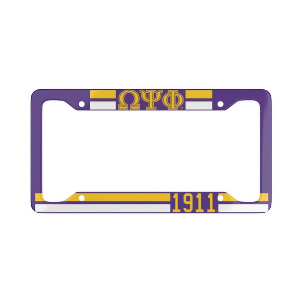 Omega Psi Phi Year License Plate Frames