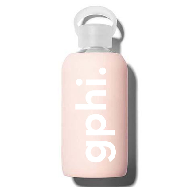 Gamma Phi Beta Glass Silicone Sleeve Water Bottles