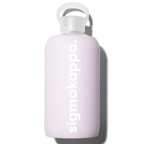 Sigma Kappa Glass Silicone Sleeve Water Bottles