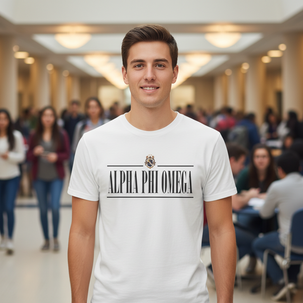 Alpha Phi Omega Line Crest T-shirt
