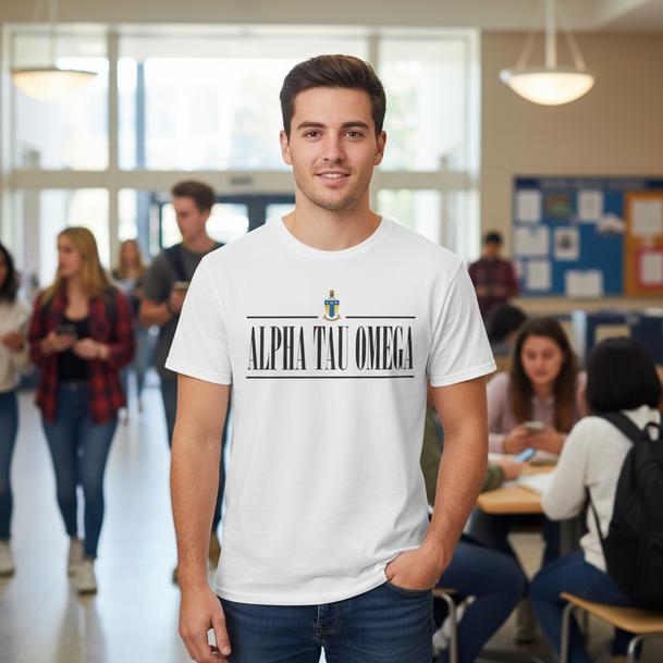 Alpha Tau Omega Line Crest T-shirt