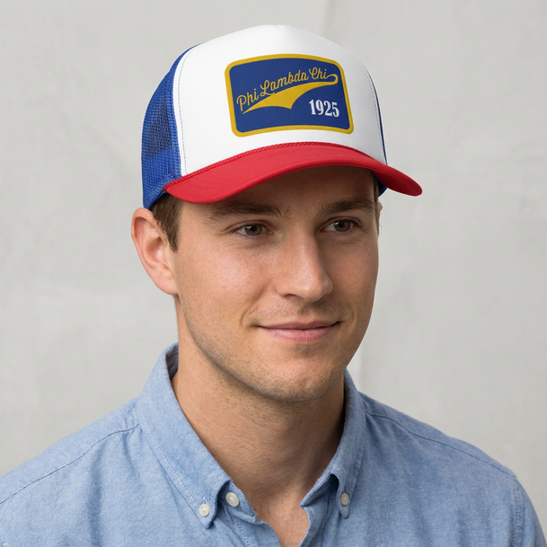 Phi Lambda Chi Tail Patch Design Trucker Hats