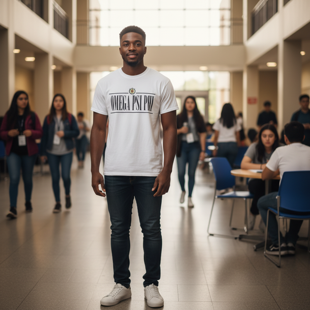 Omega Psi Phi Line Crest T-shirt