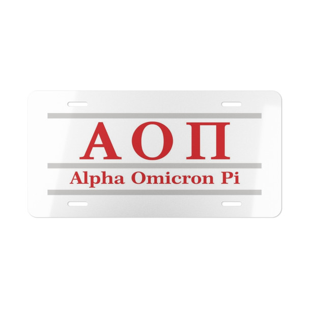 ALPHA OMICRON PI LETTERED LINES LICENSE COVERS