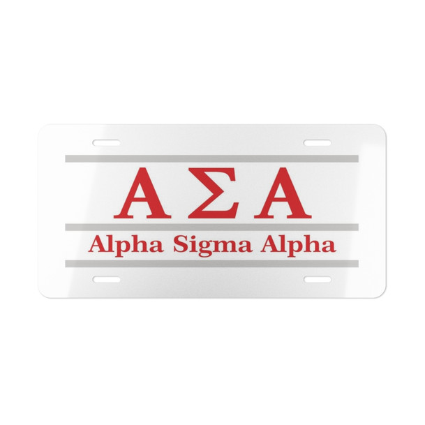 ALPHA SIGMA ALPHA LETTERED LINES LICENSE COVERS - Custom