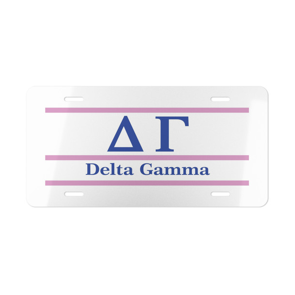 DELTA GAMMA LETTERED LINES LICENSE COVERS - Custom