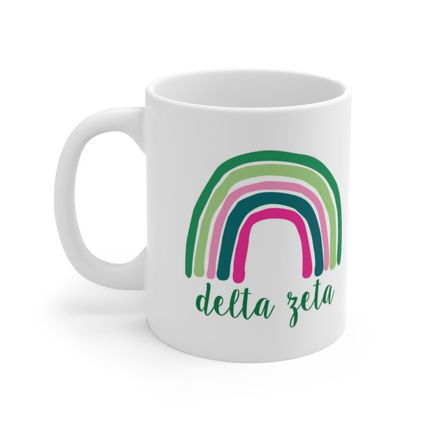 Delta Zeta Rainbow Coffee Mugs