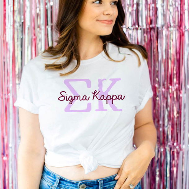 Sigma Kappa Greek Type Cotton Tee