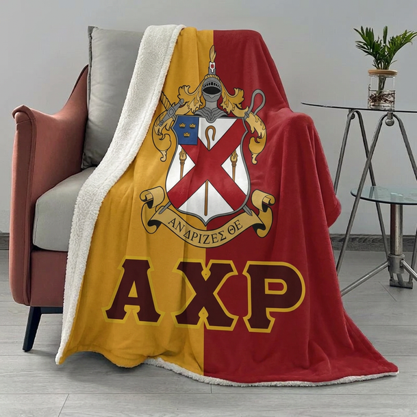 Alpha Chi Rho Two Tone Sherpa Blanket