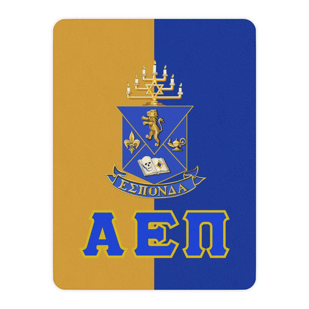 Printify Alpha Epsilon Pi Two Tone Sherpa Blanket 