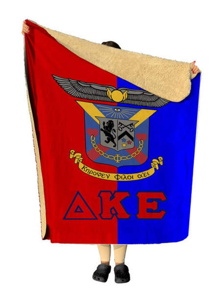 Delta Kappa Epsilon Two Tone Sherpa Blanket