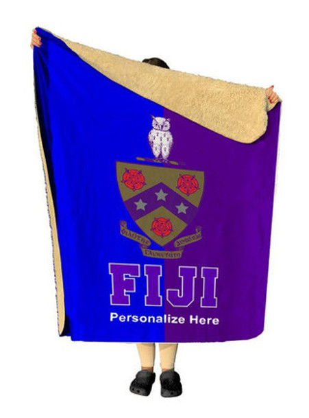 FIJI Fraternity - Phi Gamma Delta Two Tone Sherpa Blanket