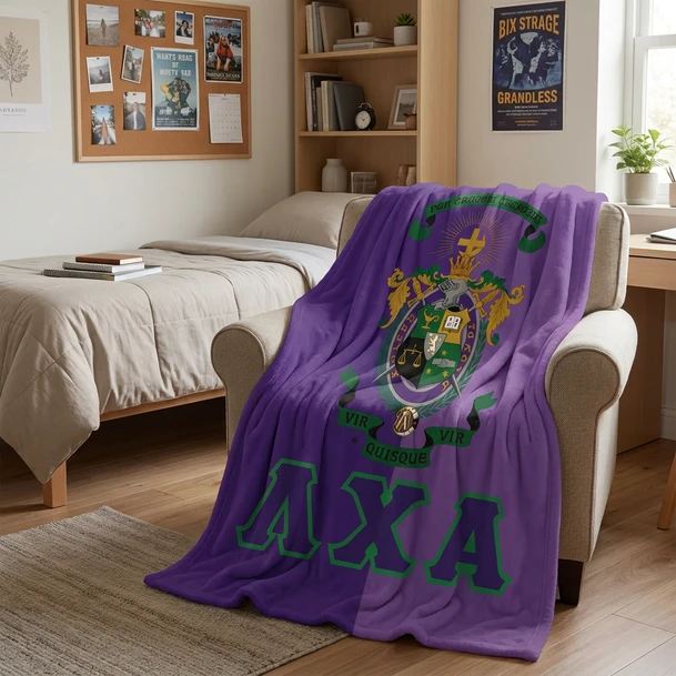 Lambda Chi Alpha Two Tone Sherpa Blanket
