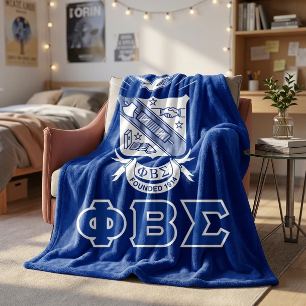 Phi Beta Sigma Two Tone Sherpa Blanket