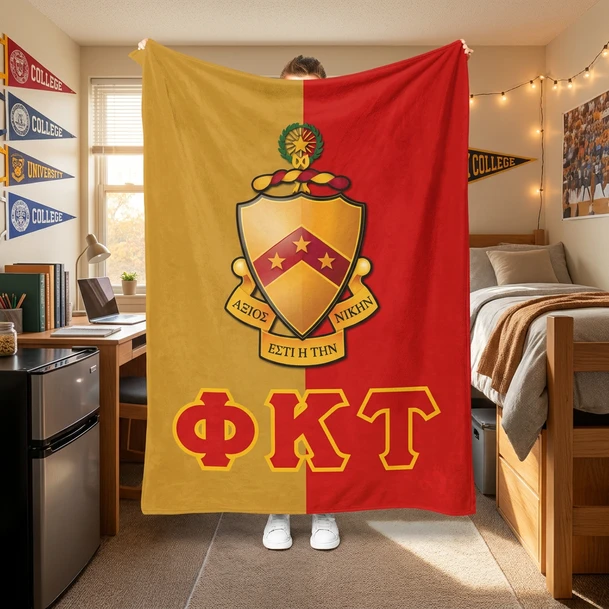 Phi Kappa Tau Two Tone Sherpa Blanket