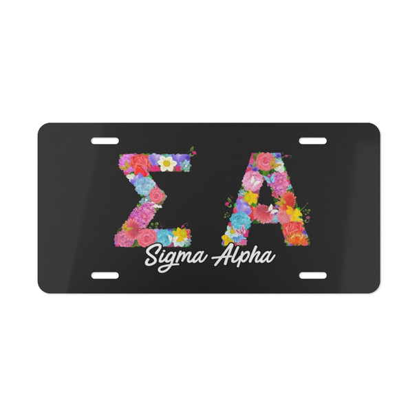 Sigma Alpha Sorority Floral Greek License Cover - Top Seller