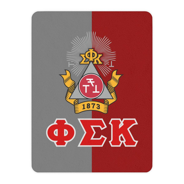 Printify Phi Sigma Kappa Two Tone Sherpa Blanket