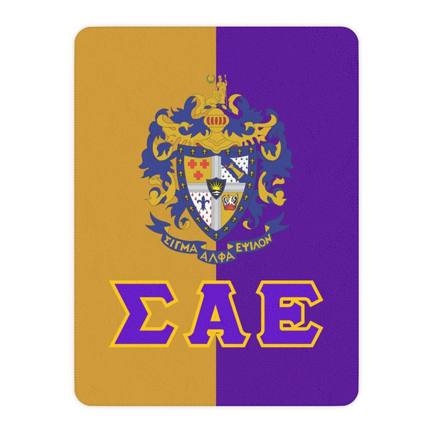 Printify Sigma Alpha Epsilon Two Tone Sherpa Blanket 