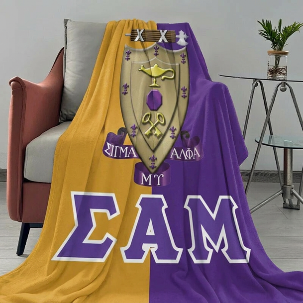 Sigma Alpha Mu Two Tone Sherpa Blanket