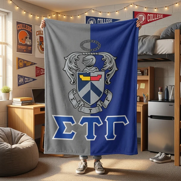 Sigma Tau Gamma Two Tone Sherpa Blanket