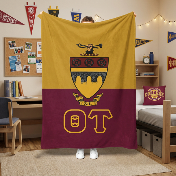 Theta Tau Two Tone Sherpa Blanket