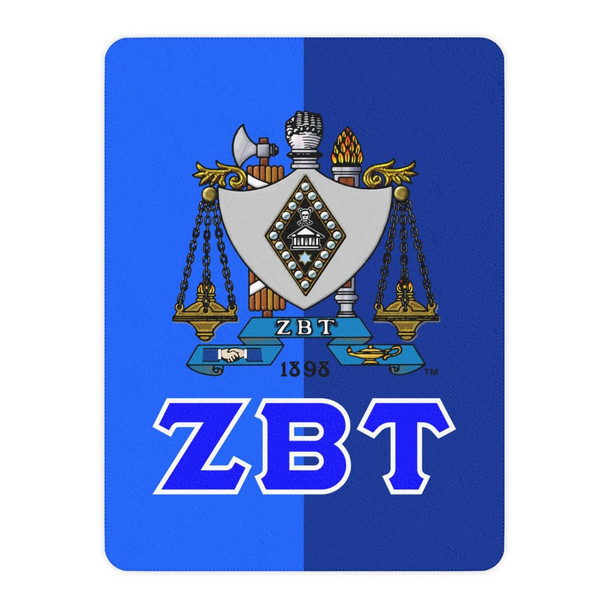 Printify Zeta Beta Tau Two Tone Sherpa Blanket 