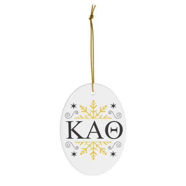 Kappa Alpha Theta Holiday Color Snowflake Christmas Ornaments