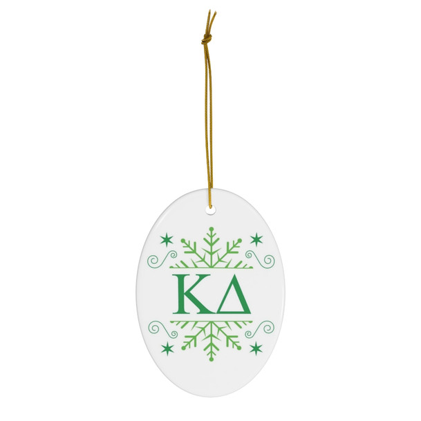 Kappa Delta Holiday Color Snowflake Christmas Ornaments
