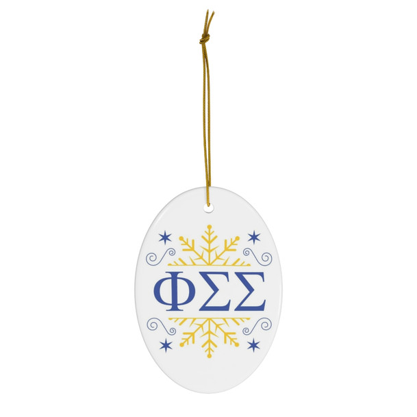 Phi Sigma Sigma Holiday Color Snowflake Christmas Ornaments