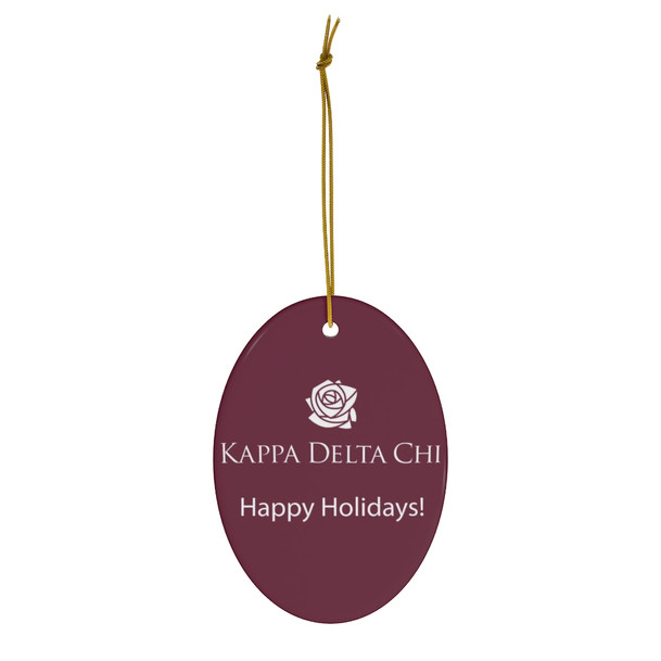 Kappa Delta Chi Holiday Color Mascot Christmas Ornaments